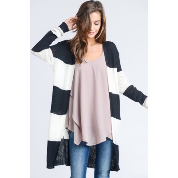 likeNarly Sweaters - >>LAST<< Mya Striped Long Sleeve Duster